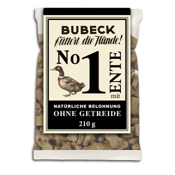 Bubeck - No. 1 mit Ente - getreidefrei - gebackenes Hundeleckerli, 210 g