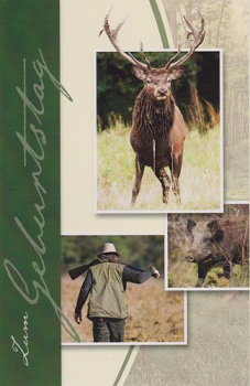 Geburtstagskarte für den Jäger, Hirsch