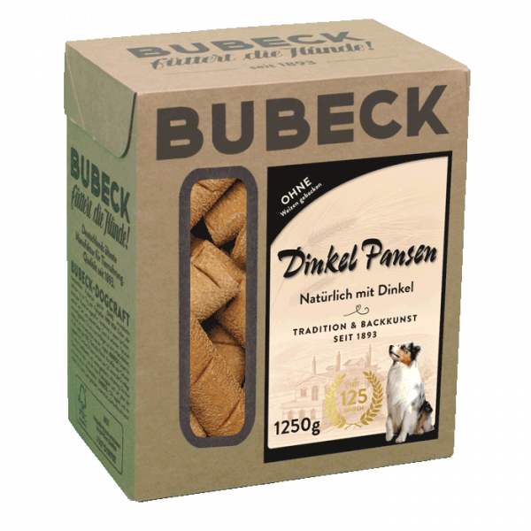 Bubeck - Hundekuchen - DinkelPansenbrot - weizenfrei, 1.250 g