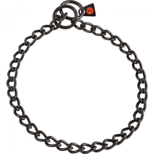 Halskette runde Glieder - Edelstahl Rostfrei schwarz, 3,0 mm