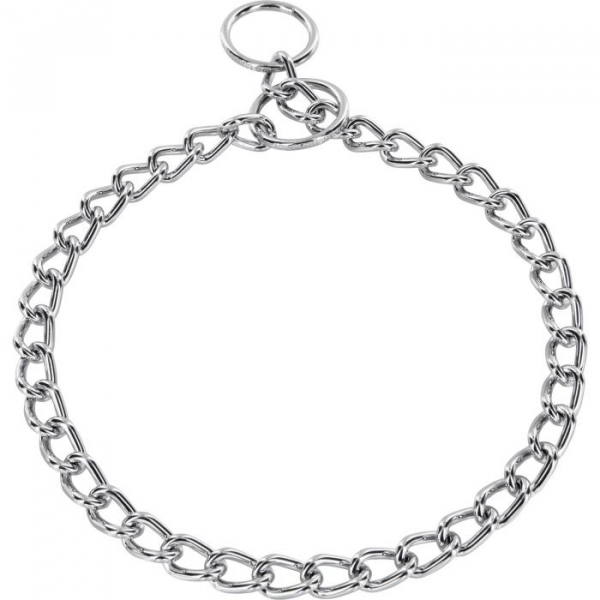 Halskette, runde Glieder - Stahl verchromt, 3,0 mm